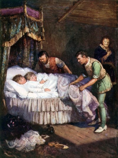 O assassinato dos Príncipes na Torre (lito colorido) de Howard Davie