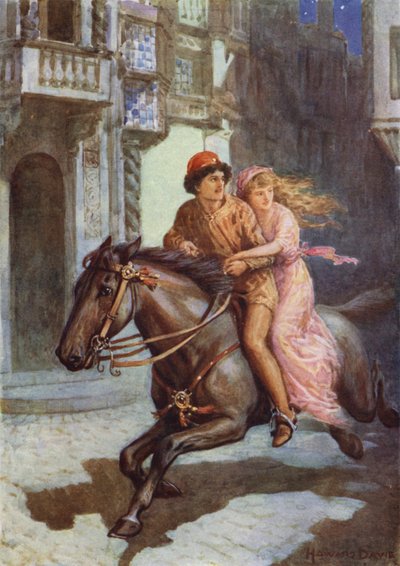 "Eles cavalgaram rapidamente" de "Viola" (lito colorido) de Howard Davie