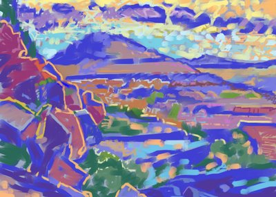 Terra e Luz, Sedona (arte de computador) de Howard Ganz