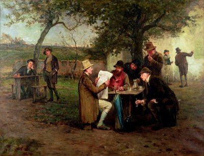 Lendo as notícias; A proclamação da liga da terra de Howard Helmick