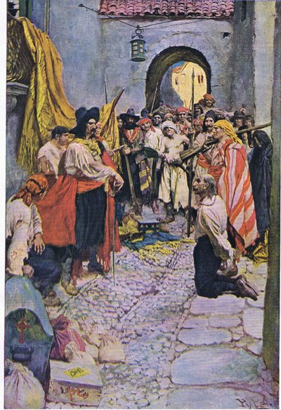 Extorsão da homenagem dos cidadãos, do livro Howard Pyles of Pirates publicado pela Harper & Bros, 1921 de Howard Pyle