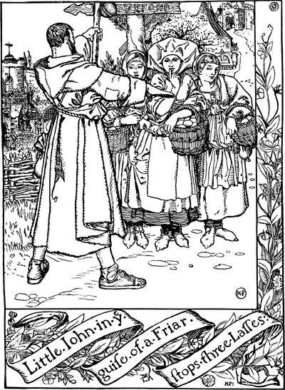 Ilustração do livro As alegres aventuras de Robin Hood, de Howard Pyle, 1883. de Howard Pyle
