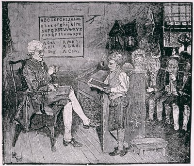 Old-Time School, na Pensilvânia, da Harper&39;s Magazine, 1881 de Howard Pyle