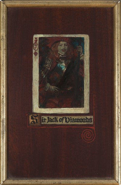 Sir Jack of Diamonds (óleo no painel) de Howard Pyle