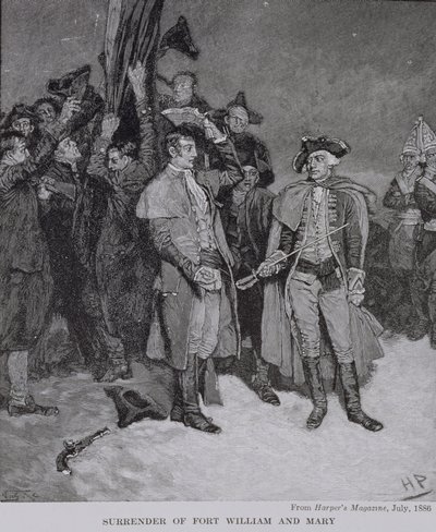 Rendição de Fort William e Mary, da Harper&39;s Magazine, 1886 de Howard Pyle