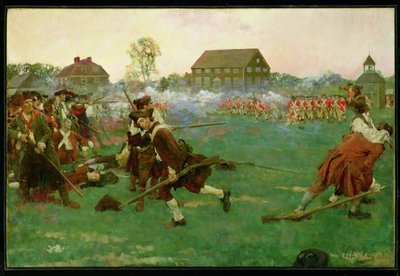 A luta em Lexington Common, 19 de abril de Howard Pyle