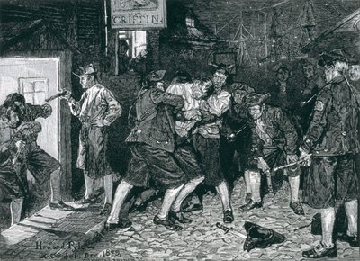 The Press Gang, em Nova York, da Harper&39;s Magazine, 1882 de Howard Pyle