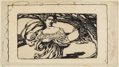 Mulher e árvore, ilustração para Horácio de Howard Pyle