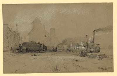 Desenho, No Mississipi em St. Louis, 1887 de Howard Russell Butler