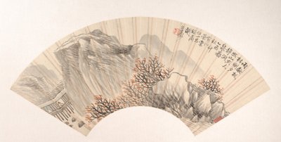 Paisagem, datada de 1885. de Hu Yuan