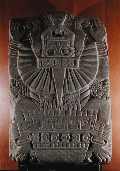 Tlaltecuhtli, período pós clássico (900-1521) (pedra) de Huaxtec Huaxtec