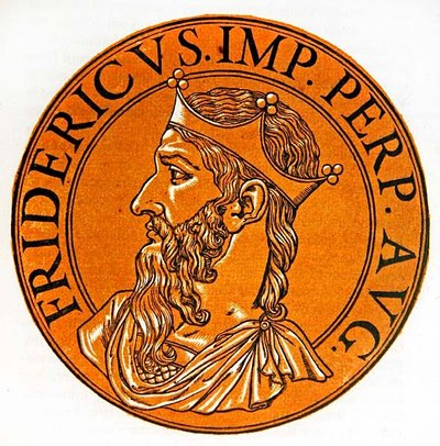 Retrato medalhão de Frederick I Barbarossa de Hubert (after) Goltzius