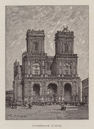 Catedral de Auch (gravura) de Hubert Clerget