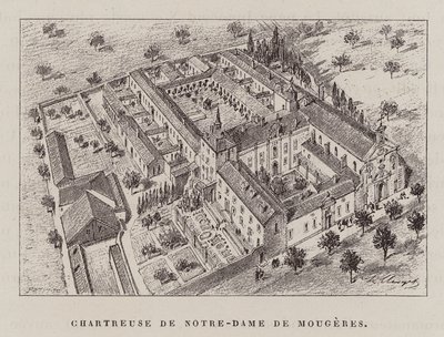 Chartreuse de Notre-Dame de Mougeres (gravura) de Hubert Clerget