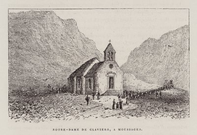 Notre-Dame de Claviers, A Moussages (gravura) de Hubert Clerget