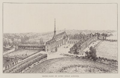 Notre-Dame de Livry, estado atual (gravura) de Hubert Clerget