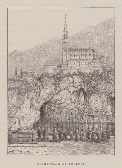 Notre-Dame de Lourdes (gravura) de Hubert Clerget