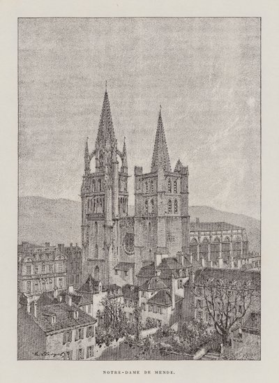 Notre-Dame de Mende (gravura) de Hubert Clerget