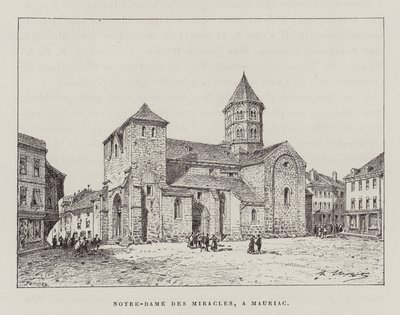 Notre-Dame Des Miracles, A Mauriac (gravura) de Hubert Clerget