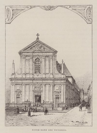 Notre-Dame Des Victoires (gravura) de Hubert Clerget