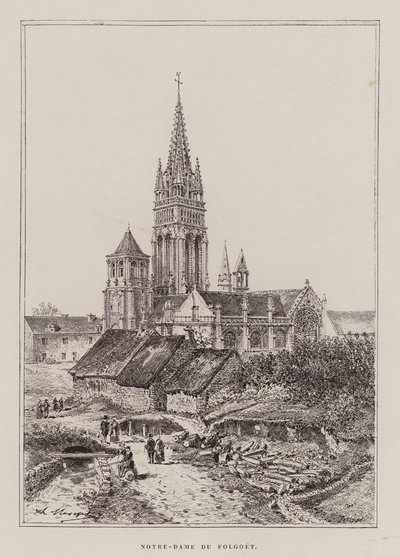 Notre-Dame Du Folgoet (gravura) de Hubert Clerget