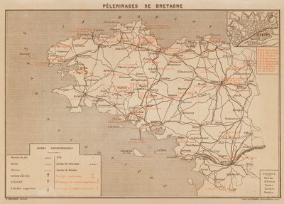 Pelerinages de Bretagne (litografia a cores) de Hubert Clerget