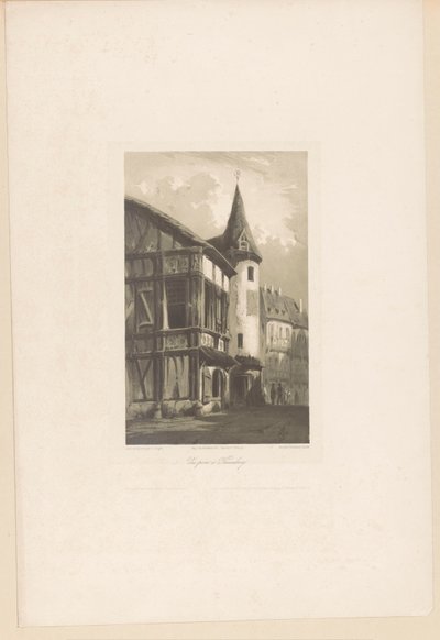 Vista de uma casa com torre em Nuremberga
Vue prise à Nüremberg (título sobre o objecto)
Fragmentos de paisagens (título da série)
Fragmentos de paysages (título da série) de Hubert Clerget