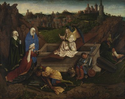 As Três Marias no Sepulcro, c. 1440 de Hubert Eyck