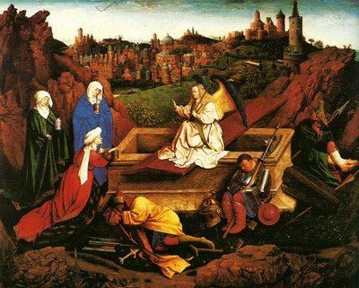 As Três Marias no Sepulcro, c. 1440 de Hubert Eyck