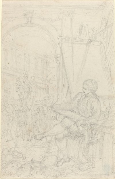 Auto-retrato de Hubert Francois Gravelot