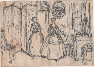 Estudo para «Sobre o poder do guardião», vinheta gravada em «Canções na ópera Flora» de Hubert Francois Gravelot