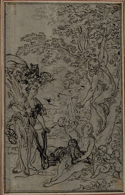 Estudo para a vinheta de "De la Nature des Choses" de Lucrécio, Vol. II, Livro V de Hubert Francois Gravelot