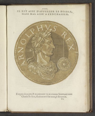 Arnolphus Rex, de &39;The Pictures Almost All Emperors&39; de Hubert Goltzius