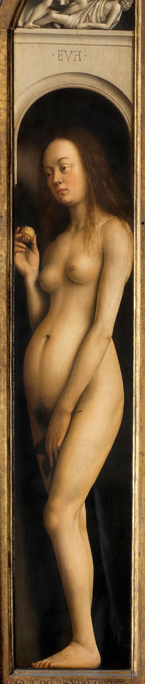Eve, detalhe da ala direita do Altar de Gand de Hubert & Jan van (1390 1441) Eyck