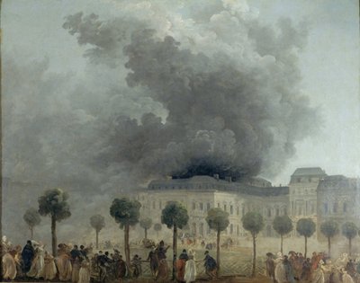 Incêndio na Ópera do Palais-Royal, 8 de junho de 1781, ca 1781. de Hubert Robert