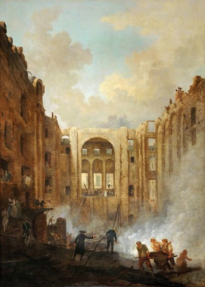 Incêndio na Ópera do Palais-Royal em 1781 de Hubert Robert