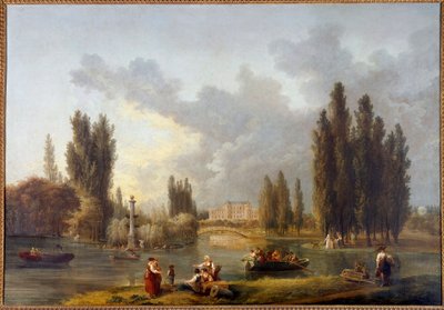 Le chateau de Mereville Painting de Hubert Robert (1733-1808) Sceaux do século XVIII, musee de l
