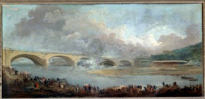 O decintrement da ponte Neuilly em 22/09/1772 Pintura de Hubert Robert (1733-1808) 1772 Sun. 1,13x1,95 m Paris, Musee Carnavalet de Hubert Robert