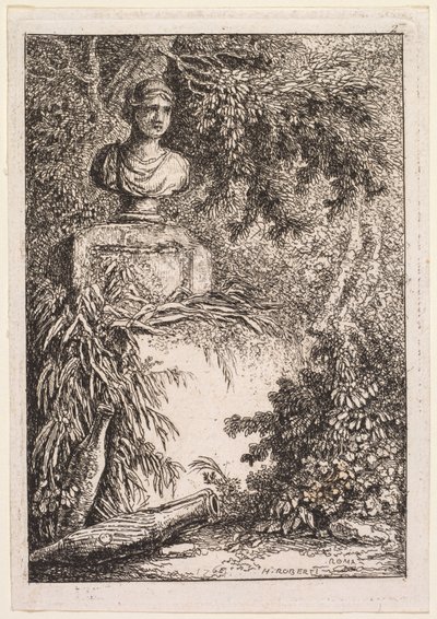 As noites de Roma: Le Bust, 1764. de Hubert Robert