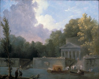 Cena do parque de Hubert Robert