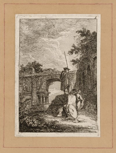 Placa Oito de Noites em Roma de Hubert Robert