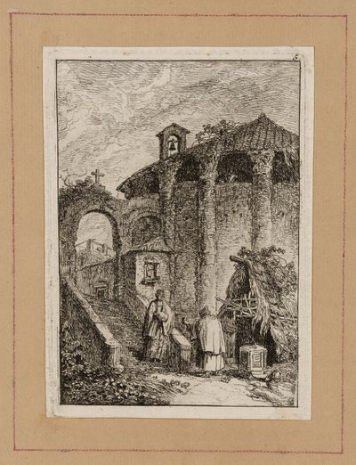 Prato Cinco de Noites em Roma de Hubert Robert