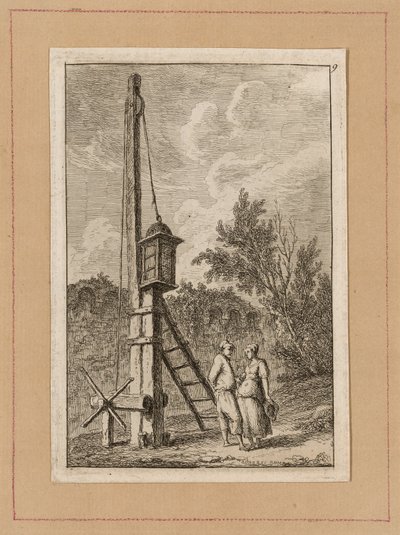 Prato Nove de Noites em Roma de Hubert Robert