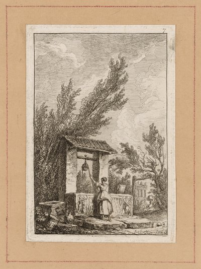 Placa Sete de Noites em Roma de Hubert Robert