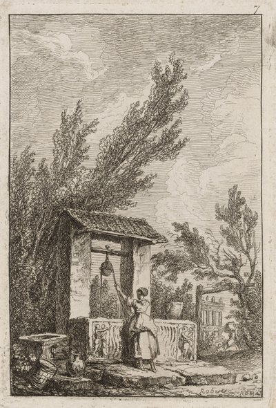 Prato Sete de Noites em Roma de Hubert Robert