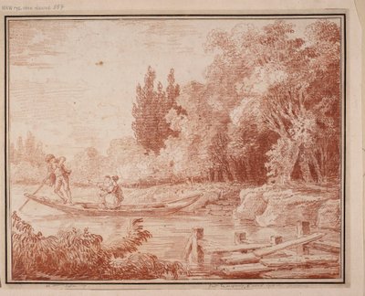 Passeio de barco de Hubert Robert