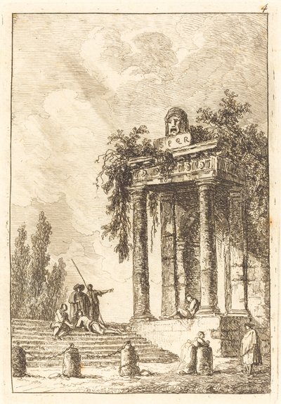 Passos para os quatro marcos de Hubert Robert