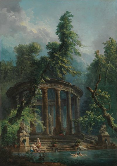 A piscina. de Hubert Robert