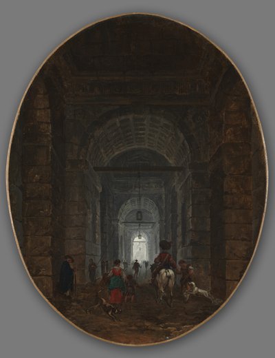 A Gruta de Posillipo, c.1769 de Hubert Robert
