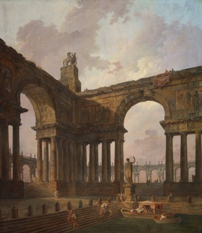 O local de desembarque, 178788. de Hubert Robert
